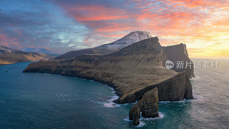 drangarir At Sunset, Vagar, Faroe群岛